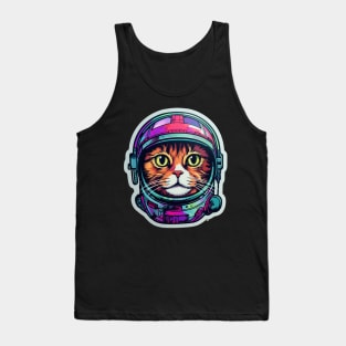 Cat Space Astronaut Kitten Space Cat Lover Tank Top